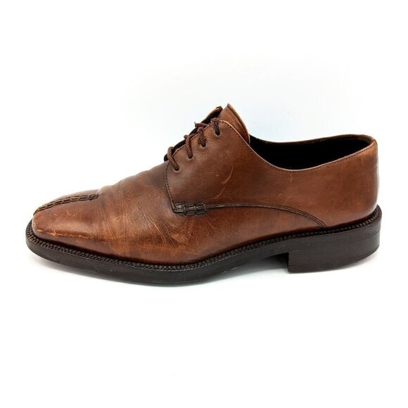 Men's Mezlan 'Pompei' Dark Brown Leather Oxford Derby Lace Up Shoes Size 10 M - Picture 3 of 8
